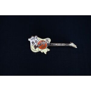 Hard Rock Cafe Los Angeles Route 66 Guitar Lapel Hat Pin